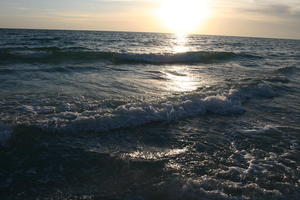 evening, eye level view, Florida, Sarasota, seascape, sunny, sunset, sunshine, The United States, winter