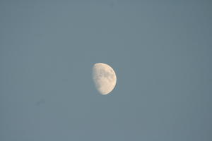 Agadir, autumn, below, day, moon, Morocco, sky