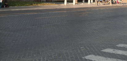 day, eye level view, Italia , Lazio, pavement, Rome, shady, street, summer, sunny