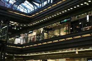 artificial lighting, below, interior, light, Poland, Poznan, retail, shopping centre, Wielkopolskie