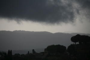 Chateauneuf, cloud, dusk, elevated, France, mountain, overcast, Provence Alpes Cote D