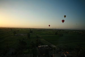 aerial view, balloon, dusk, East Timor, Egypt, Egypt, palm, vegetation