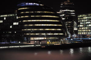 autumn, building, city, cityscape, elevated, England, evening, facade, London, night, river, The United Kingdom