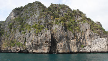 cliff, day, eye level view, summer, sunny, Thailand