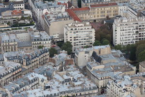 aerial view, autumn, city, cityscape, day, diffuse, diffused light, France, Ile-De-France, Paris