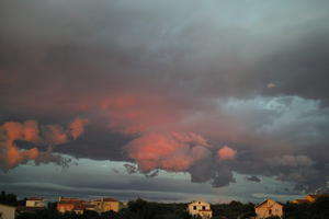 cloud, cloudy, Croatia, Cumulonimbus, evening, eye level view, natural light, open space, sky, storm, summer, Zadarska