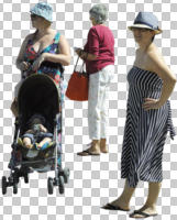 afternoon, buggy, casual, cutout, cutout groups, cutout people, cutout women, day, direct sunlight, eye level view, group, mother and child, natural light, people, pram, pushchair, standing, summer, sunlight, sunny, woman