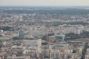 aerial view, autumn, city, cityscape, day, diffuse, diffused light, France, Ile-De-France, Paris