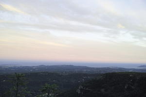 ambient light, clear, diffuse, diffused light, dusk, elevated, France, Gourdon, mountain, natural light, Provence Alpes Cote D