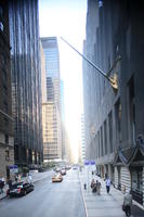 building, car, day, elevated, facade, man, Manhattan, New York, people, pole, skyscraper, street, sunny, taxi, The United States, walking