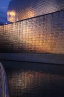 artificial lighting, Bilbao, eye level view, facade, Guggenheim Museum, museum, Pais Vasco, Spain, wall