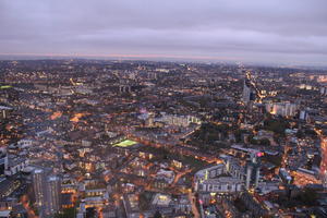 aerial view, artificial lighting, city, city lights, diffuse, diffused light, England, evening, London, The United Kingdom, urban, winter