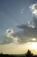 cloud, Croatia, eye level view, godrays, sky, spring, sunset