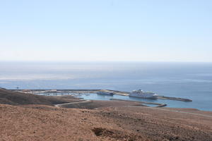 autumn, Canarias, day, elevated, eye level view, harbour, Las Palmas, seascape, ship, Spain, sunny