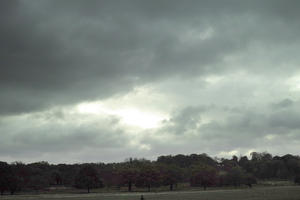 afternoon, Altostratus, autumn, cloud, cloudy, day, England, eye level view, glow, park, sky, The United Kingdom, Wimbledon