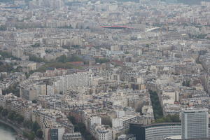 aerial view, autumn, city, cityscape, day, diffuse, diffused light, France, Ile-De-France, Paris, stadium