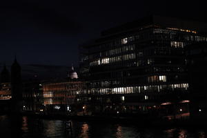 building, city, city, city lights, cityscape, England, evening, eye level view, London, night, river, The United Kingdom, winter