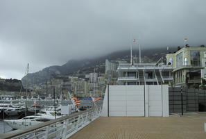 ambient light, day, diffused light, eye level view, marina, Monaco, Monte Carlo, Monte-Carlo, natural light, overcast, spring, terrace