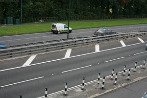 car, day, elevated, England, grass, guardrail, London, natural light, road, The United Kingdom, vegetation