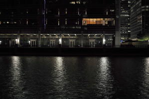 artificial lighting, cityscape, England, eye level view, facade, London, night, reflected, river, The United Kingdom