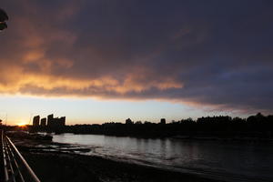 autumn, cloud, contre-jour, England, eye level view, London, open space, overcast, river, sky, sunlight, sunset, sunset, The United Kingdom