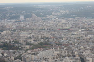 aerial view, autumn, city, cityscape, day, diffuse, diffused light, France, Ile-De-France, Paris, stadium