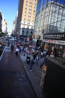 afrocarribean, building, crowd, day, elevated, man, Manhattan, New York, people, retail, shop, standing, street, summer, sunny, The United States, walking