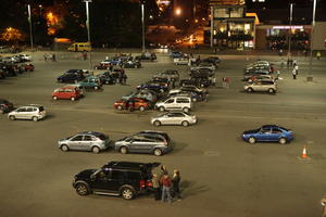 artificial lighting, car, elevated, England, London, night, parking, The United Kingdom