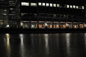 artificial lighting, cityscape, England, eye level view, facade, London, night, reflected, river, The United Kingdom