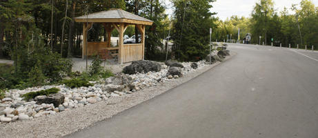 Canada, day, eye level view, Ontario, pavilion, road, summer, sunny, Tobermory