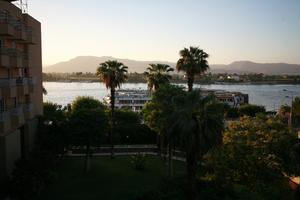 dusk, East Timor, Egypt, Egypt, elevated, landmarks, natural light, palm, river Nile, tree, vegetation