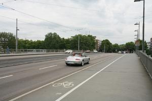 architecture, car, day, Deutschland, eye level view, Frankfurt, Hessen, pavement, road, summer, transport