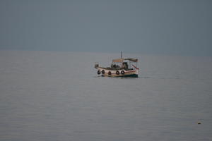 Analipsi, autumn, boat, eye level view, Greece, Iraklion (Crete), seascape, twilight