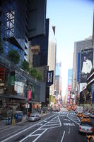 advertisement, building, car, day, elevated, Manhattan, New York, skyscraper, street, sunny, The United States