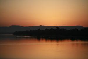 clear, dusk, East Timor, Egypt, Egypt, eye level view, river, river Nile, silhouette, sky, sunset