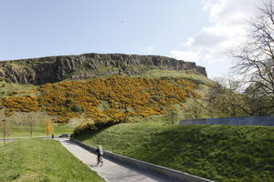 afternoon, day, Edinburgh, eye level view, grass, hill, natural light, park, path, Scotland, spring, The United Kingdom