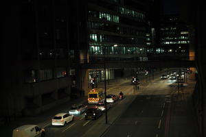 building, city, city, city lights, cityscape, elevated, England, evening, London, night, street, The United Kingdom, winter