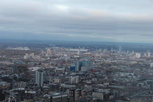 aerial view, city, day, diffuse, diffused light, England, London, overcast, The United Kingdom, urban, winter