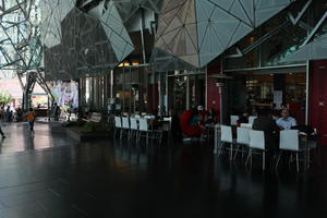 Australia, cafe, day, eye level view, facade, floor, glass, indoor lighting, interior, Melbourne, natural light, station, Victoria