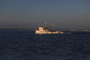 boat, coastline, Croatia, dusk, eye level view, seascape, Zadar, Zadarska