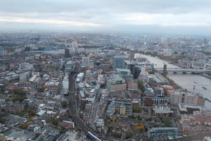 aerial view, city, day, diffuse, diffused light, England, London, overcast, The United Kingdom, urban, winter