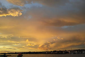 cloud, cloudy, Cumulus, dusk, evening, eye level view, golden hour, natural light, open space, sky, summer, sunset, sunset, Zadarska