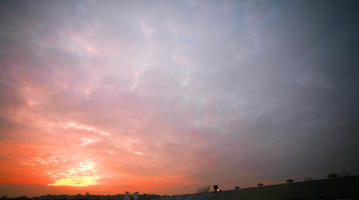 autumn, cloud, dusk, England, evening, eye level view, London, sky, sunset, The United Kingdom