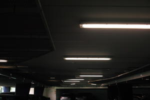 artificial lighting, car park, ceiling, eye level view, indoor lighting, Italia , light, parking, Veneto, Verona