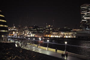 autumn, city, cityscape, elevated, England, evening, London, night, river, The United Kingdom