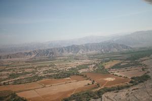 aerial view, agriculture, day, field, Ica, mountain, natural light, Nazca, Peru, sunny