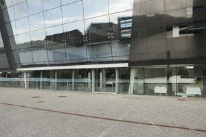 Copenhagen , day, Denmark, eye level view, facade, glass, Kobenhavn, overcast, pavement, restaurant, winter