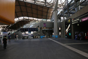 Australia, canopy, day, eye level view, floor, indoor lighting, interior, Melbourne, natural light, station, Victoria