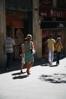 Castilla y Leon, day, eye level view, group, people, Salamanca, Spain, street, summer, summer, sunlight, sunny, sunshine, woman