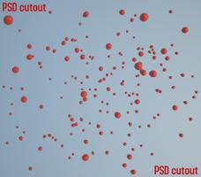 balloons, cutout, day, England, London, looking down, open space, sunny, top-down perspective